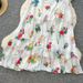 Women's Clothing Holiday Style Printed Long Dress For Women With Waist Hugging Temperament Deep V Neck Small Flying Sleeves Ruffled Chiffon Long Dress_ecoleips.com