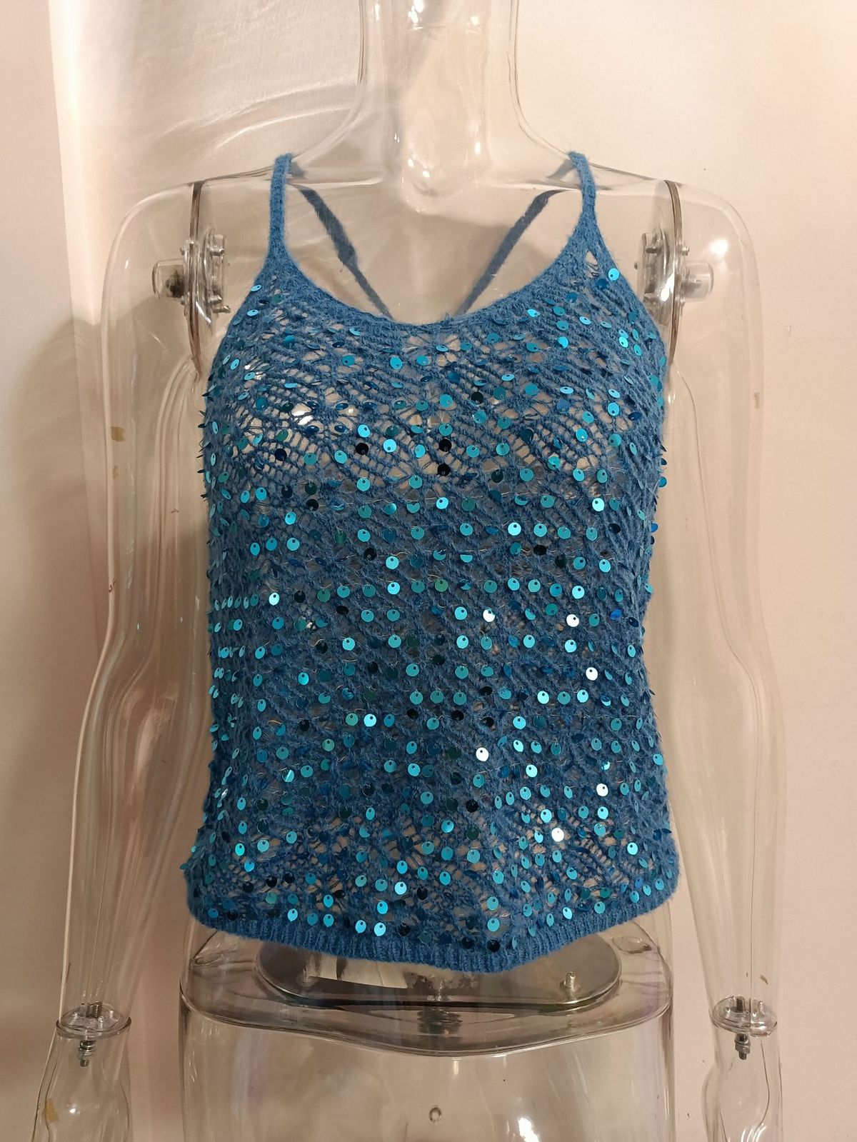 Women's Clothing Sexy One Piece Swimsuit Sequined Beach Backless Swimsuit_ecoleips.com