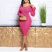 Women's Slim Fit Knit Top Sexy Bodycon with Flared Sleeves Hollowed out Lace Pattern Stretchable Pullover Fashionable Sweater_ecoleips.com