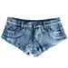 2025s Sexy Ultra Low Waist Denim Shorts Nightclub Internet Celebrity Hot Y2K Spicy Girl Style Ripped Frayed Hem Women's Pants_ecoleips.com