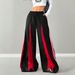 Women's Clothing Unisex Retro Flare Pants With Zip Details - 90s Hip-Hop Streetwear Joggers, High-Waisted Wide Leg Trousers For Men & Women_ecoleips.com