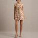 Women's Sparkle Floral Dress - Short Sleeve A-Line Mini Dress, High Waist Party Dress, Lightweight Polyester (Floral Print)_ecoleips.com