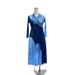 Women's Plus Size Slim Fit Printed Long Dress Fashionable Pleated Collar Suit New Arrival_ecoleips.com
