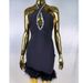 ng2510292 European American Women's Sexy Halter Neck With Rhinestones And Feathers, Backless Knitted Dress, Elegant Party Gown,_ecoleips.com
