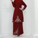 Voya Women's Clothing Malay Cotton Linen Blend Exquisite Embroidery Two-piece Set_ecoleips.com