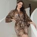 Aria Basics Cross-Border Pure Desire Style Leopard Print Women's Summer Short Loose Nightgown Elegant European And American Sexy_ecoleips.com