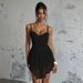 JY23665 Sexy Hot Girl Summer Suspender Dress European American Style Fashionable Elegant Slim Fit Lace A-Line Women's Dress_ecoleips.com