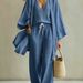 Women's Summer Casual Three Piece Set American Style Loose Cotton Linen Mid Length Vest Cardigan Sleeveless Top_ecoleips.com