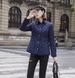 K Women's Slim-fit Down Jacket With Stand-up Collar And Single-row Buttons; Diamond Quilted Cotton Coat_ecoleips.com