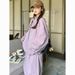 Fashionable Stylish Sports Suit For Women, Summer Purple Lazy Style Sun Protection Jacket And Long Pants Casual_ecoleips.com
