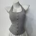 New European And American Style Women's Clothing, Niche Design, Sexy Single-breasted Halter Neck Camisole, Slim-fit_ecoleips.com