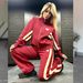 Women's Silicone Print Two-Piece Set - Trendy Color Block Tracksuit For Casual & Sporty Style_ecoleips.com