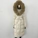 Women's Clothing Elegant Long Down Coat With Fox Fur Trim For Women - Winter Warmth, Slim Fit, Detachable Hood_ecoleips.com