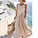 2026 Summer European And American Cross-Border Comfortable Casual Round Neck Sleeveless A-Line Dress, Loose Mid-Length_ecoleips.com