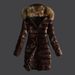 women's fd zip jacket – slimfit winter coat with fur hood & waist (sxxl)_ecoleips.com
