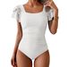 Women's One Piece Swimsuit Ruffles Fashionable Sexy Slimming Relaxed Everyday Wear Comfortable Feshion_ecoleips.com