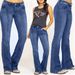 Women's Low-Rise Flared Jeans With Distressed Details - Vintage French Style Stretch Denim Pants In Light Blue, Navy, Black (Xs-Xxxxl)_ecoleips.com