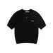 26 New Mard. Daisy Embroidered Letter Mohair Wool Blend Women's Knitted Polo Collar T Shirt_ecoleips.com