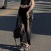 Women's Clothing High Waisted Street Style Black Solid Color Jeans, Casual Full Length, With Button Closure, Suitable For All Seasons._ecoleips.com