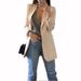 Women's Oversized Blazer Jacket – Long Sleeve Notched Lapel Open Front Coat, Trendy Workwear & Streetwear (18 Colors, S-5XL)_ecoleips.com