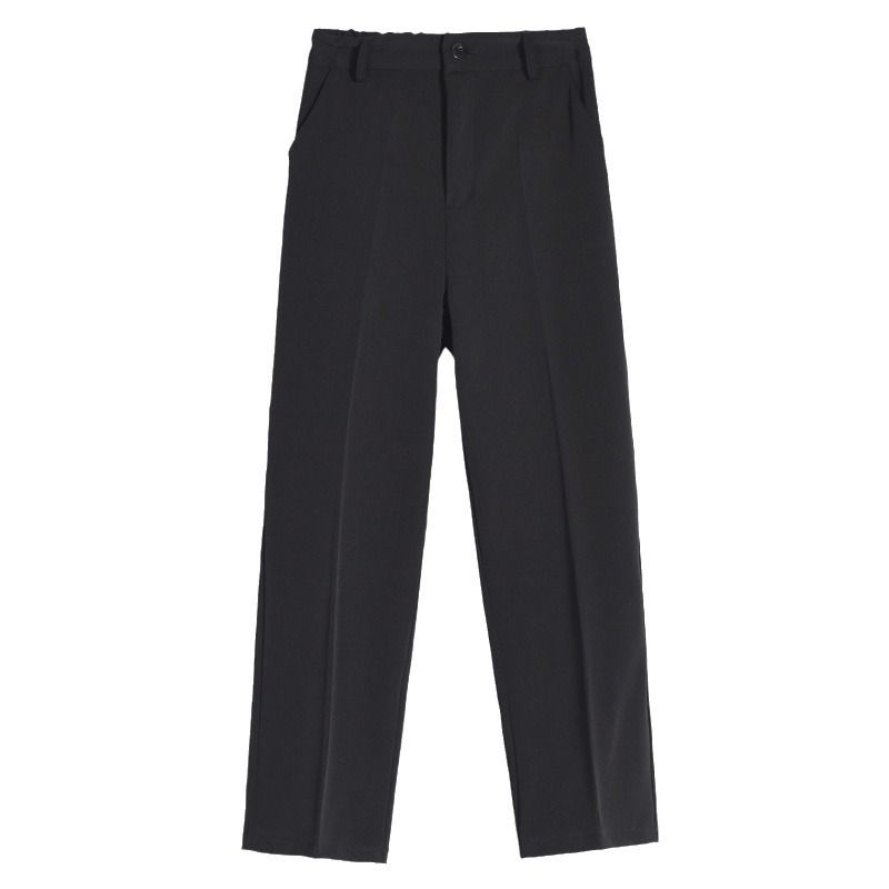 Women's High-Waisted Straight Leg Dress Pants - Flowy Wide Leg Trousers For Office & Casual Wear, Polyester Blend, Petite To Plus Size_ecoleips.com