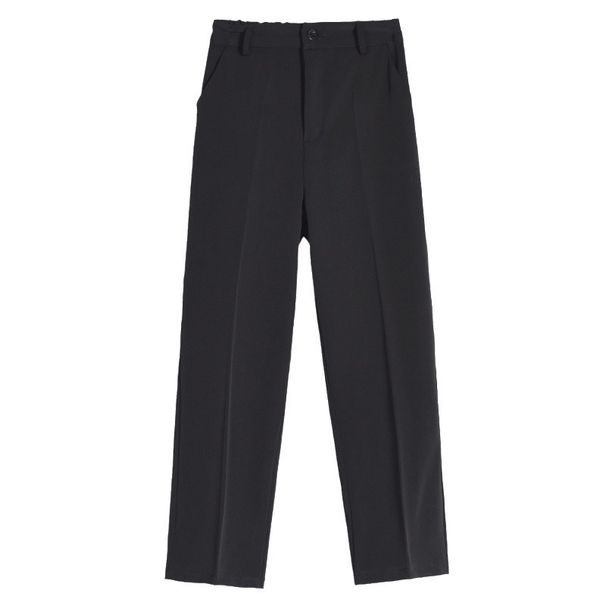 Women's High-Waisted Straight Leg Dress Pants - Flowy Wide Leg Trousers For Office & Casual Wear, Polyester Blend, Petite To Plus Size_ecoleips.com