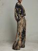 Vintage V-Neck Floral Print Velvet Lounge Set For Women - Spring Vacation Style Two-Piece Outfit (XS-XXL)_ecoleips.com