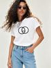 Summer Women's White Crewneck Tee, Soft Breathable Cotton Casual T-Shirt_ecoleips.com