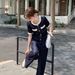 European Tencel Denim Matching For Women 2025 Spring Summer New Style Elegant Slimming Casual Wide-Leg Pants Two-Piece_ecoleips.com