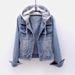 women's classic denim jacket – timel washed, slim fit, versatile for casual & smart wear_ecoleips.com