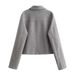 Trendy Women's Notch Lapel Jacket With Functional Pockets – Single-Breasted Slim-Fit Polyester Blazer For Spring & Fall_ecoleips.com