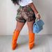 Women's Clothing Summer Camouflage Print Patch Pocket Stitching Workwear Shorts_ecoleips.com