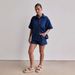 Women's Clothing Summer Women's Casual Retro Loose Shirt Denim Shorts Set_ecoleips.com