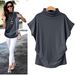 Cross-Border European And American Plus Size Women's Clothing Tops WISH High Neck T-Sleeve Short Sleeve T-Shirts_ecoleips.com
