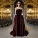 Elegant Diamond-Pleated Tube Top Maxi Dress – Celebrity-Inspired Summer Long Skirt For Women, Chic & Breathable_ecoleips.com