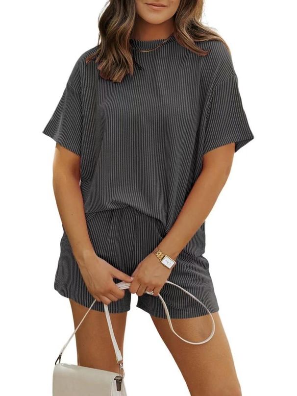 Women's Clothing Summer Leisure Fashion Striped New Round Neck Women's Clothing_ecoleips.com