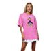 American Retro Washed Summer New 100% Cotton Short Sleeve T-Shirt Cartoon Cute Duck Print Top_ecoleips.com