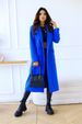 "Double-Breasted Wool-Blend Coat - Elegant Longline Trench With Notched Lapel & Timeless Button Detail, Premium Polyester For All-Season Wear_ecoleips.com
