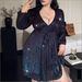 Elegant Plus Size V-Neck Evening Dress Long Sleeve Formal Gown For Women, Stylish And Flattering Fit, Available In 0XL-5XL_ecoleips.com