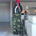 Women's Camouflage Wide Leg Pants European American Style Fashion Hot Girl Frayed Side Design Jeans_ecoleips.com