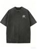 Women's Acid Wash T-Shirt, Loose Fit Casual Street Style Short Sleeve Tee_ecoleips.com