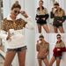 2026 Women's New Women's Jacket Yama Plush Sweater Leopard Print Splicing Top Thermal Jacket_ecoleips.com