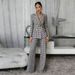 Women's Clothing European And American Fashion Plaid Blazer Jacket Women's Long Sleeve For Formal & Casual For Women_ecoleips.com
