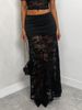 New 2026 Sexy Sheer Lace Pleated Slim Fit Midi Skirt for Women Fashionable Elegant Garment for Various Occasions_ecoleips.com