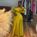 Women's Clothing American Style Square Neck Tie Waist Lantern Sleeve A-Line Dress Long Skirt Sweet Fresh Summer New 2026_ecoleips.com