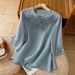 This New-Style Chinese-Inspired, Loose-Fitting, Artistic And Retro Top Features Five-Quarter Sleeves, A Stylish Design W_ecoleips.com