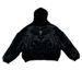 Women's Oversized Letter Print Hooded Cardigan – Streetwear Zip-Up Sweatshirt (Black/White/Green, S-4XL)_ecoleips.com
