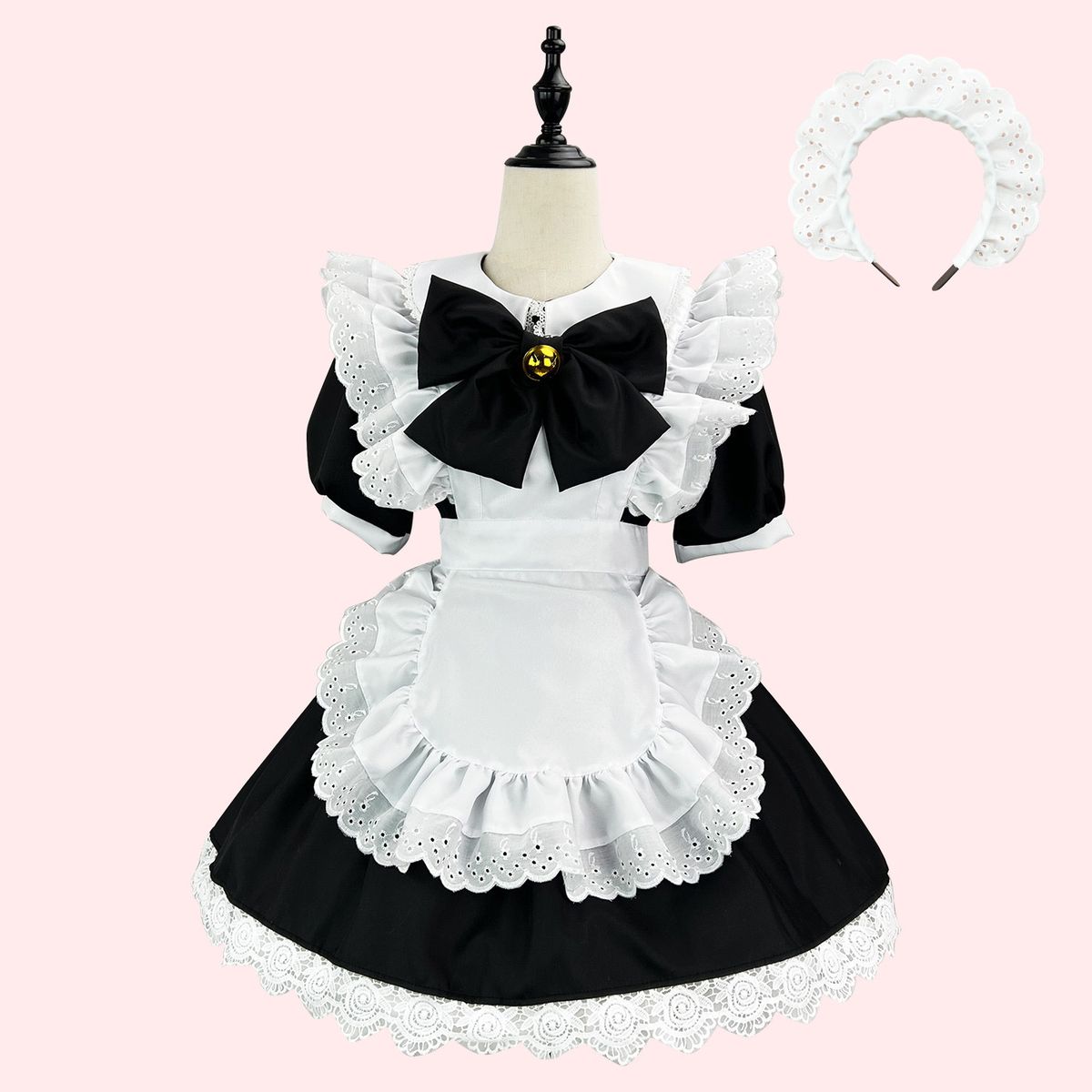 Halloween Cosplay Japanese Cute Lolita Bunny Cosplay Black And White Maid Maid Outfit Lolita Dress Home Uniform_ecoleips.com