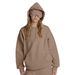 European And American Cross-Border Independent New Solid Color Hooded Single Piece Women's Clothing Autumn Winter Top_ecoleips.com