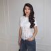ng2510292 European And American Style Black Lace Patchwork Waist-cinching Round-neck Short-sleeve T-shirt For Women, New Summer_ecoleips.com